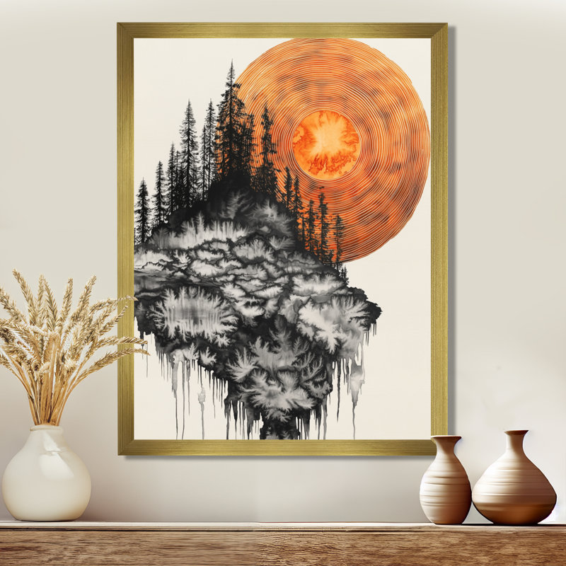 Ghalia - animaux, art mural sur toile, H 32 po x l 24 po, Picture Frame Print, Doré