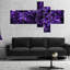« purple crystal texture design », impression à multiples images sur toile
