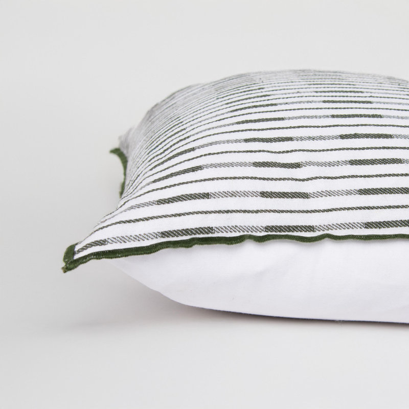 Jeté en coton / polyester, Polyester, Blanc/vert