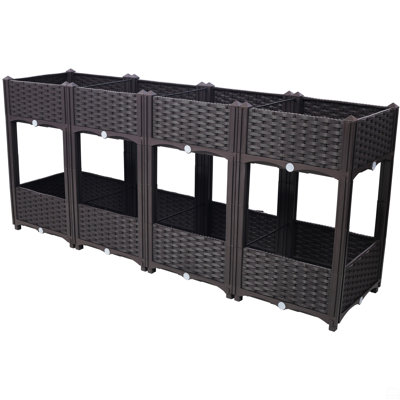 Planter Raised Beds With Drainage Plug Raised Garden Beds
