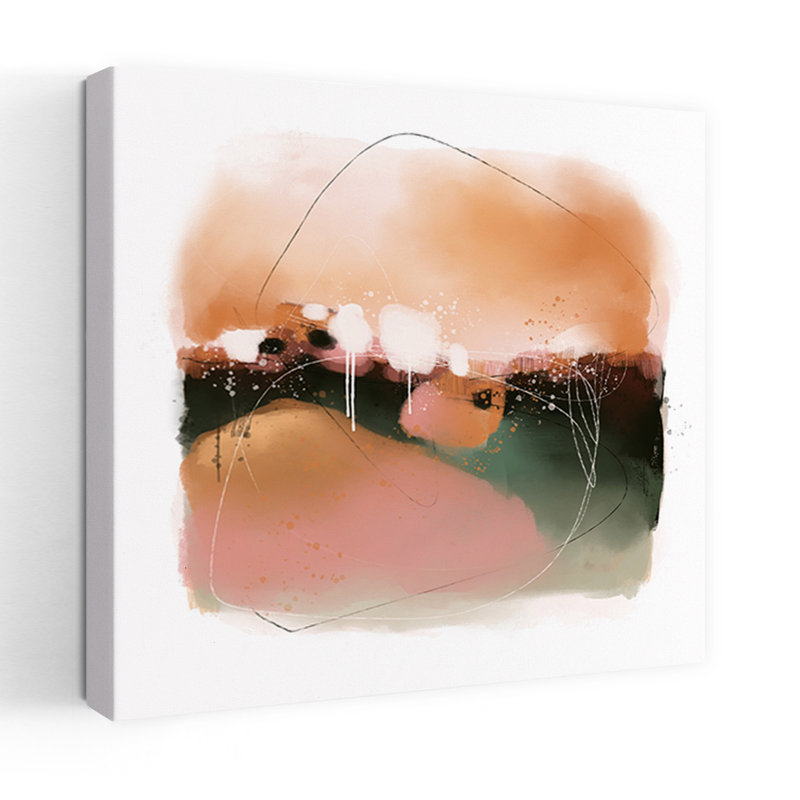 Art contemporain, art expressionniste contemporain abstrait, H 18" x l 18"