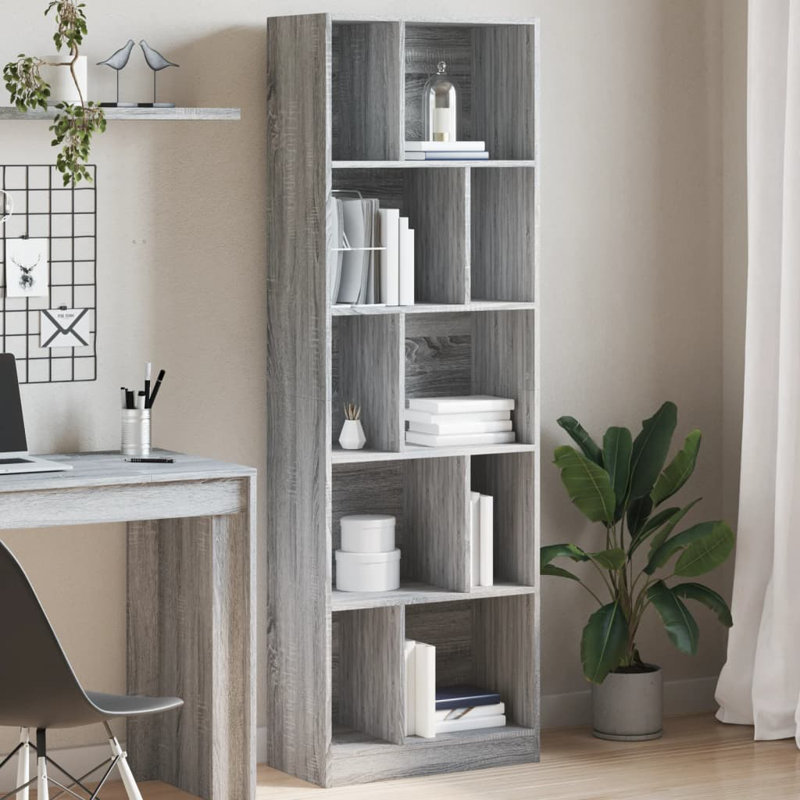 Bibliothèque Repton, (4 tablettes) H 55,5 po x l 22,4 po x P 11,2 po, Gris Sonoma