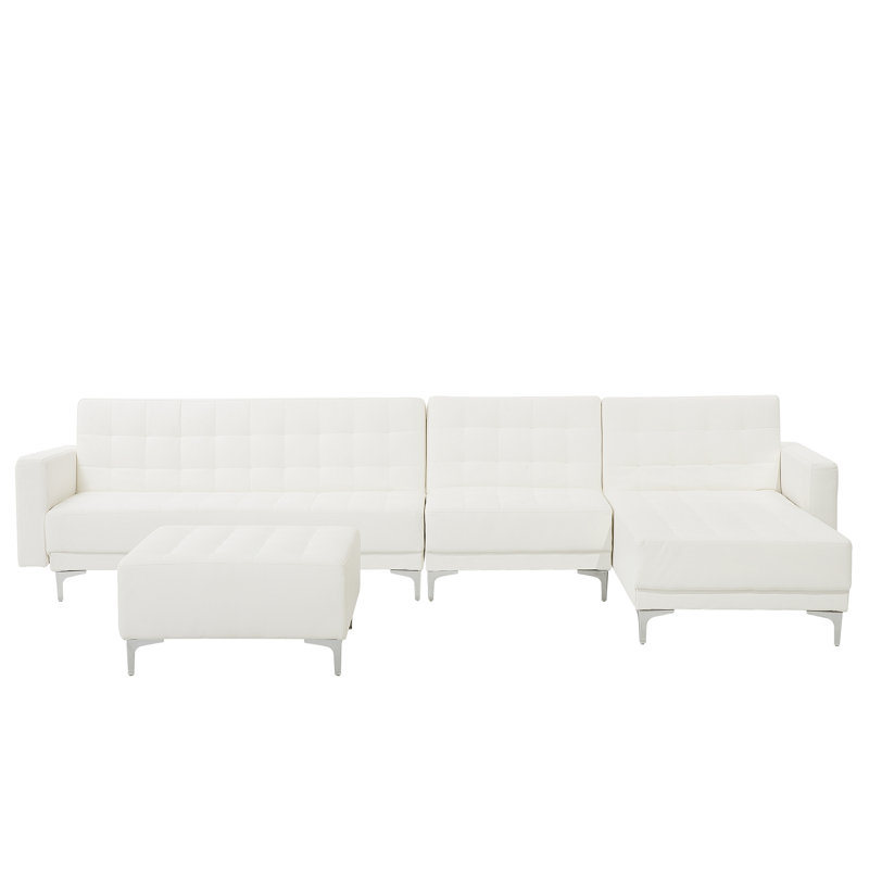Finnegan 6 Seater Faux Leather Sofa Bed, Right Hand Facing