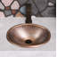 Lavabo de salle de bain ovale 17 po martelé à la main Pure Copper