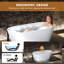 Baignoire de trempage autoportante à surface solide de 59 pouces KAKUSIGA pour salle de bain