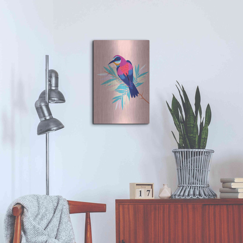 "Oiseaux exotiques II" par Omar Escalante, H 24 po x l 16 po
