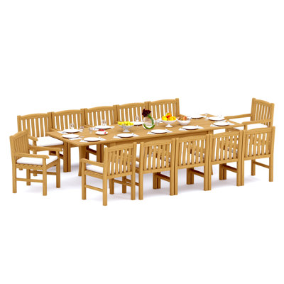 Ensemble de table d'extérieur rectangulaire L 83 po Devon