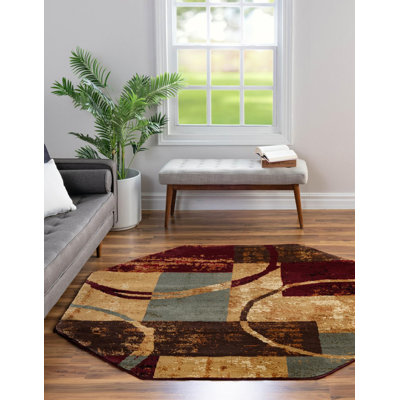 Tapis multicolore à motif géométrique Adetomiwa
