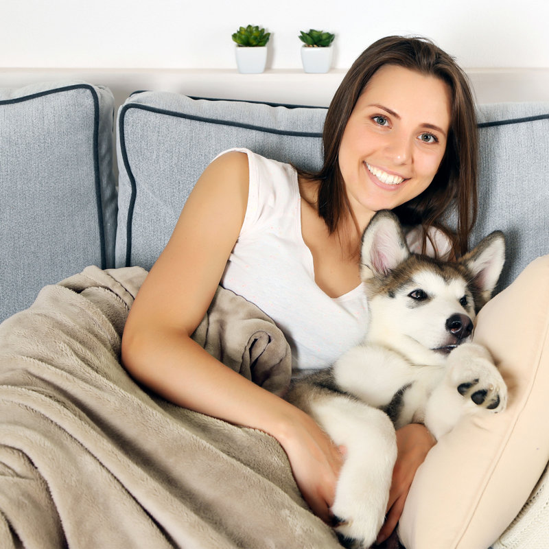 Large Waterproof Reversible Sherpa Pet Blanket