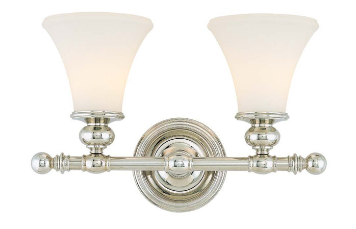 Weston 2 - Light Vanity Light, Polished Nickel