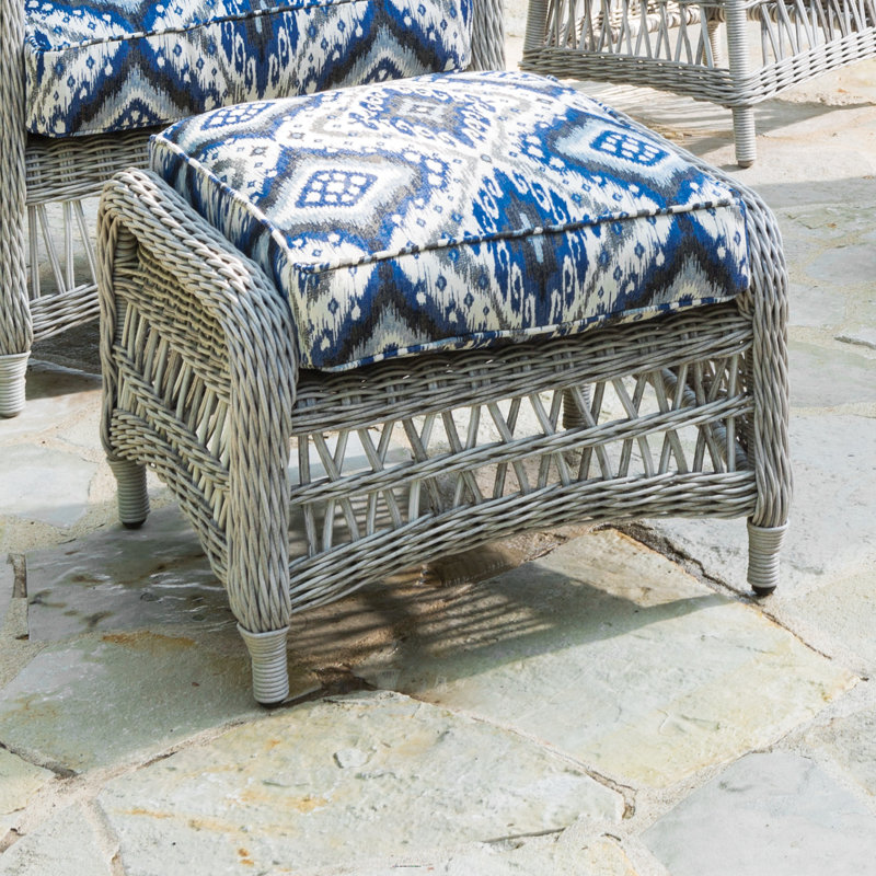 Mackinac Outdoor Ottoman, Demo Oatmeal