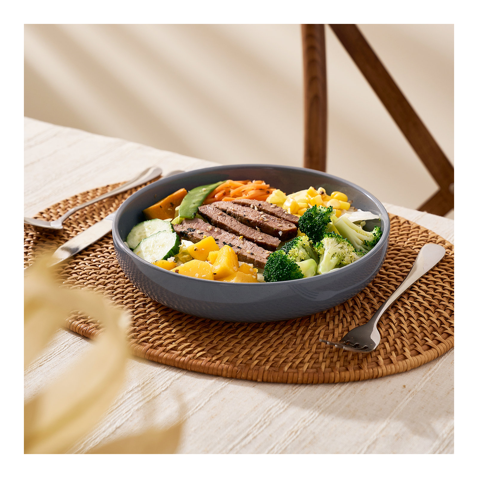 33oz Stoneware Pasta Bowl, Dark Gray