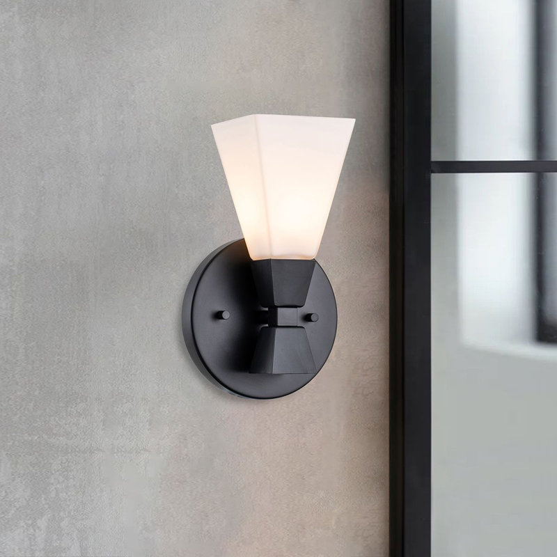 Bowtie 1 Light Bath Sconce, Matte Black