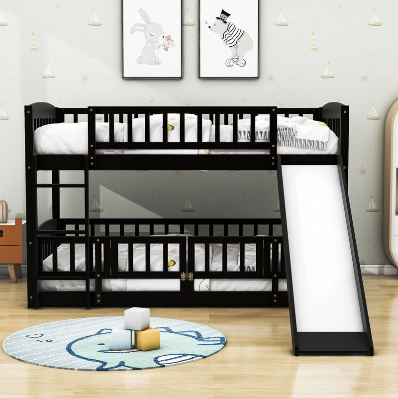 Gentjana Standard Bunk Bed by Harriet Bee, Twin over Twin, Espresso