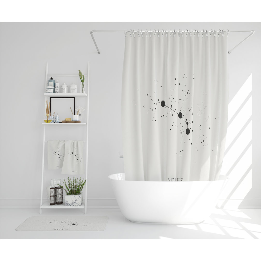 Niama Polyester Shower Curtain Set