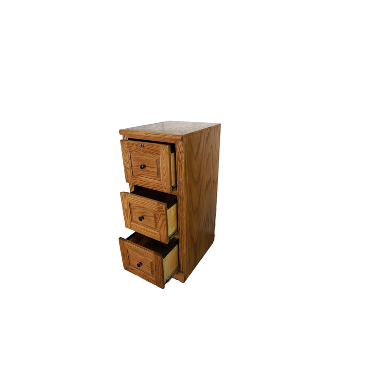Rafeef 18.25'' Wide 3 -Drawer Solid Wood File Cabinet