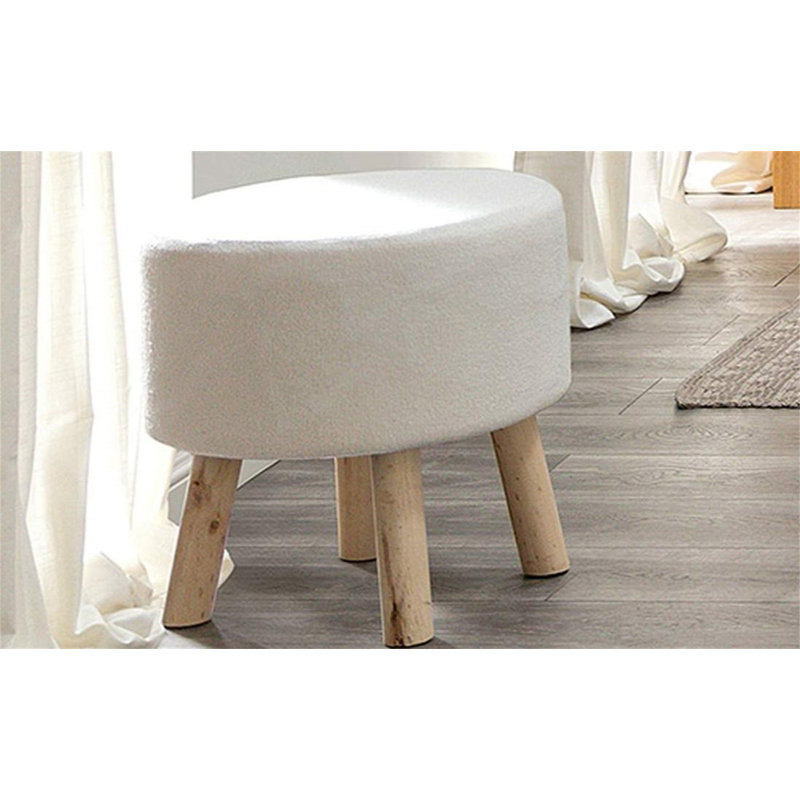 Ensemble de repose-pieds contemporain 2 pièces et pieds en bois inclinés (y compris le repose-pieds)
