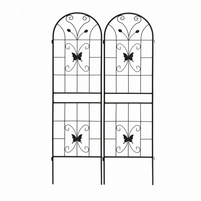 Garden Arch Gate, Metal Garden Trellis 71" X 19.7" Rustproof Trellis For Climbing Plants Outdoor Flower Support