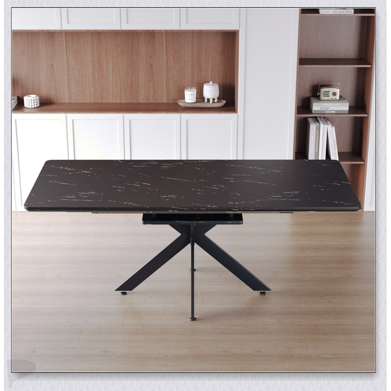 Table de salle à manger 62,4 po, Noir