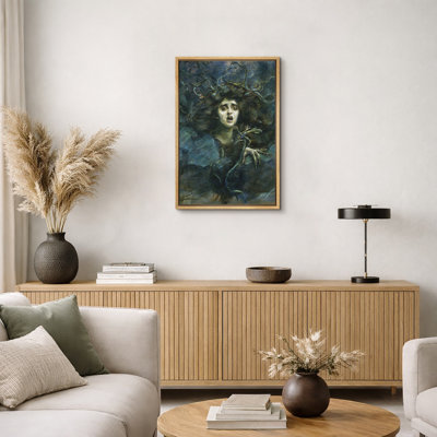 «Medusa Myth and Dark Fantasy», impression de légende classique dramatique, impression sur toile encadrée