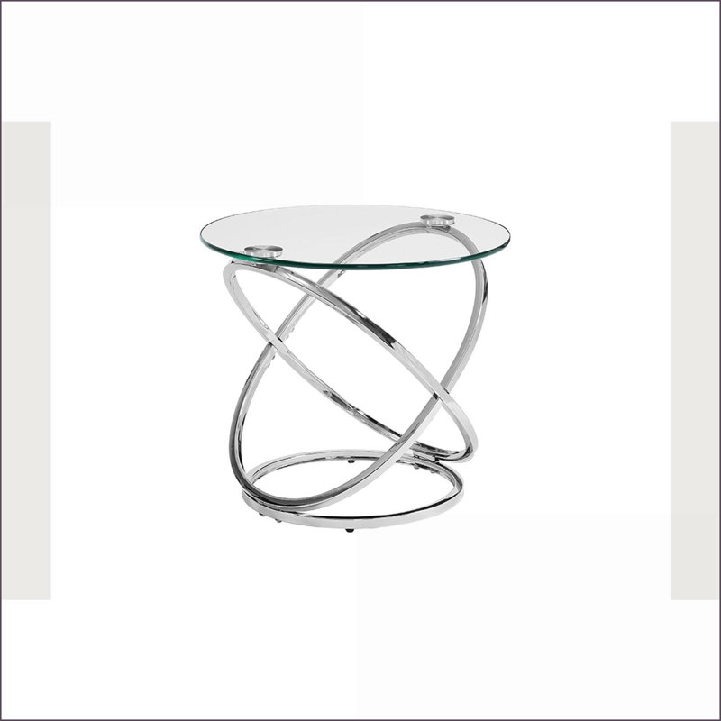 Ensemble de tables basses contemporaines en métal avec 2 tables de bout - Robuste Peu encombrant pour le salon