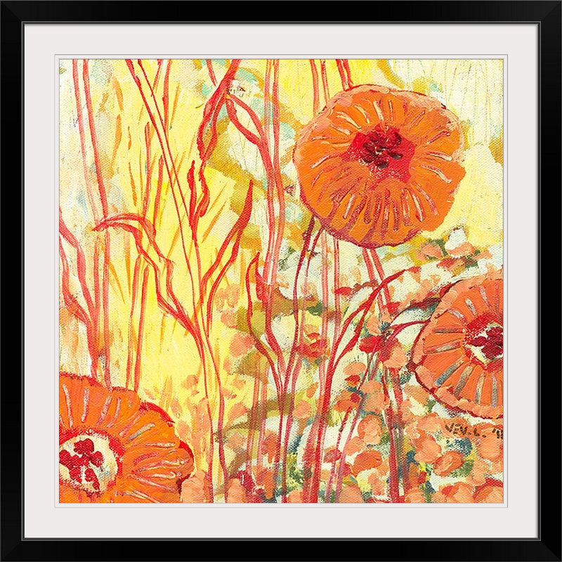 Nolani One Summer Day '- reproduction d'art, H 20" x l 20" x P 1", Cadre noir