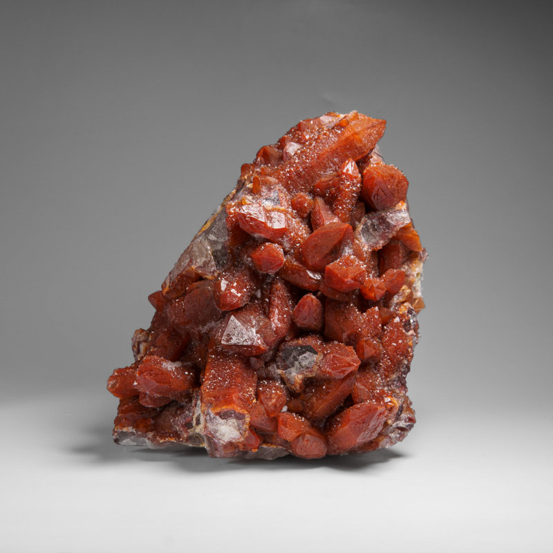 Red Quartz Hematite Crystal Cluster From Morocco (9.7 Lbs)