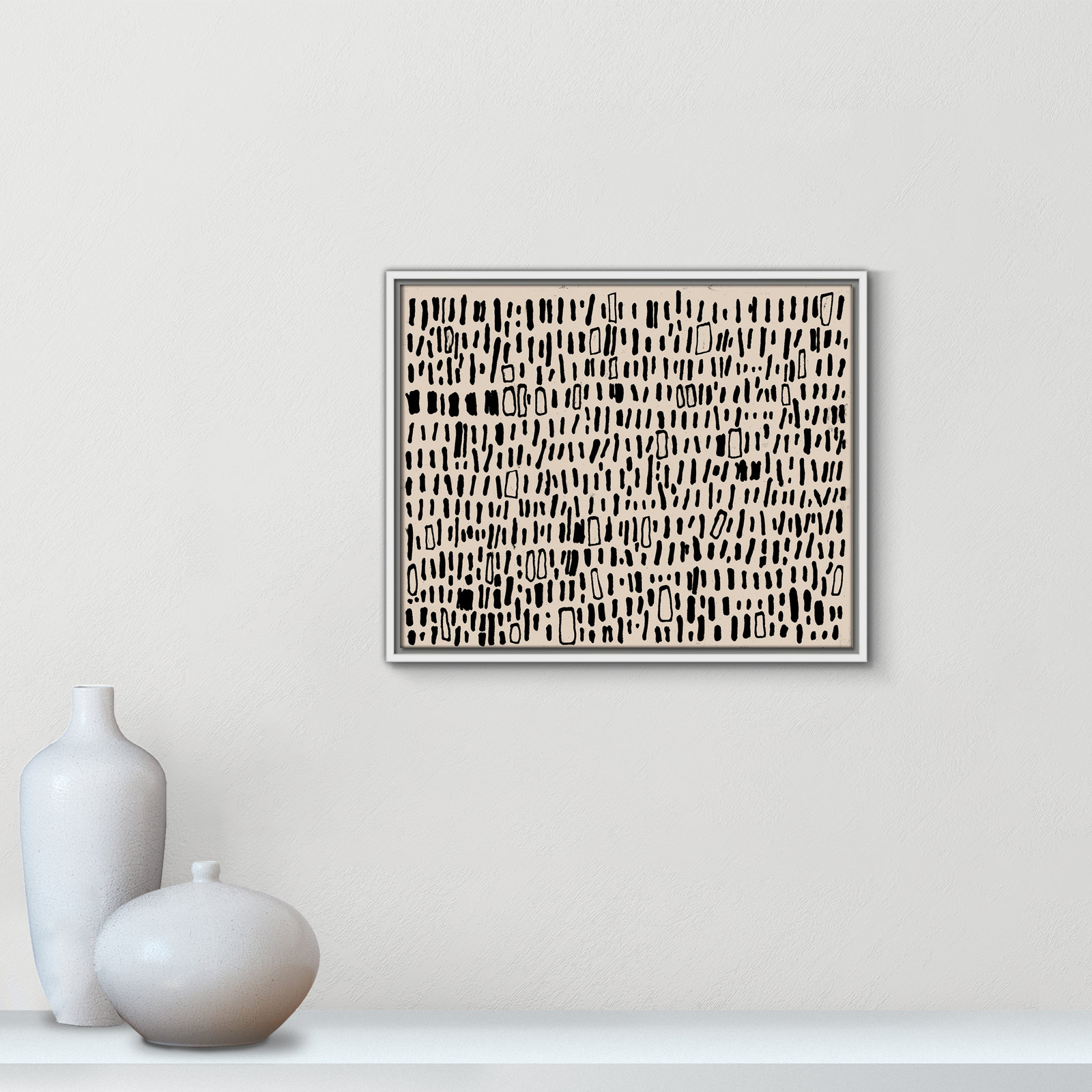 Timber "Tribal Code" Print by Filippo Ioco, 17.5" H x 21.5" W, White