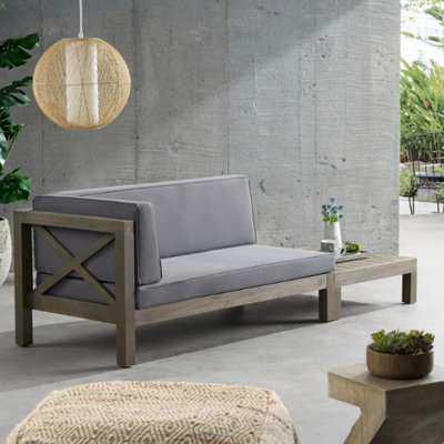 X-Back Corner Bench-L With Coffee Table
