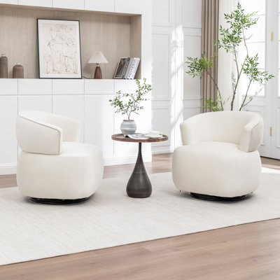 Olevide Swivel Barrel Chair