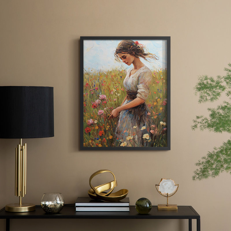 Reproduction encadrée WOMEN Series CCXCIX - bois massif, H 11 po x l 9 po, Noir