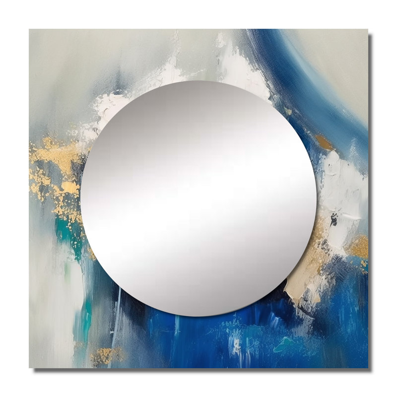 Miroir mural de salon abstrait Kirstee, 29 po x 29 po