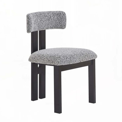 Fabric Upholstered Dining Chair Set with Back,Metal Legs