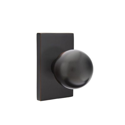 Passage Orb Knob with Rectangular Rosette