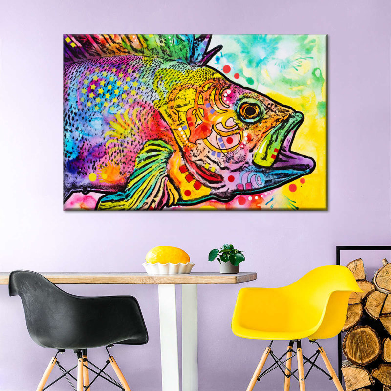 " Fish Patterns ", 8" H x 12" W x 1" D