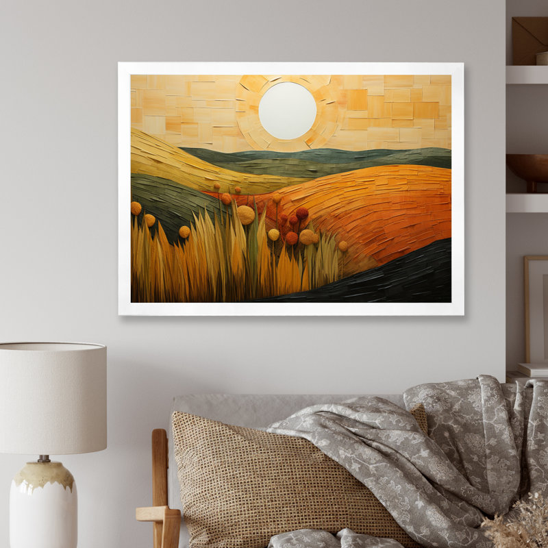 «Countryside Bold», impression géométrique sur toile, H 24 po x l 32 po x P 1 po, Cadre photo blanc