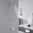 Wall Mounted Shower System With Tub Spout Double Handle Shower Faucet Set Brass Shower Trim Kit With Rough-In Valve-113579702
