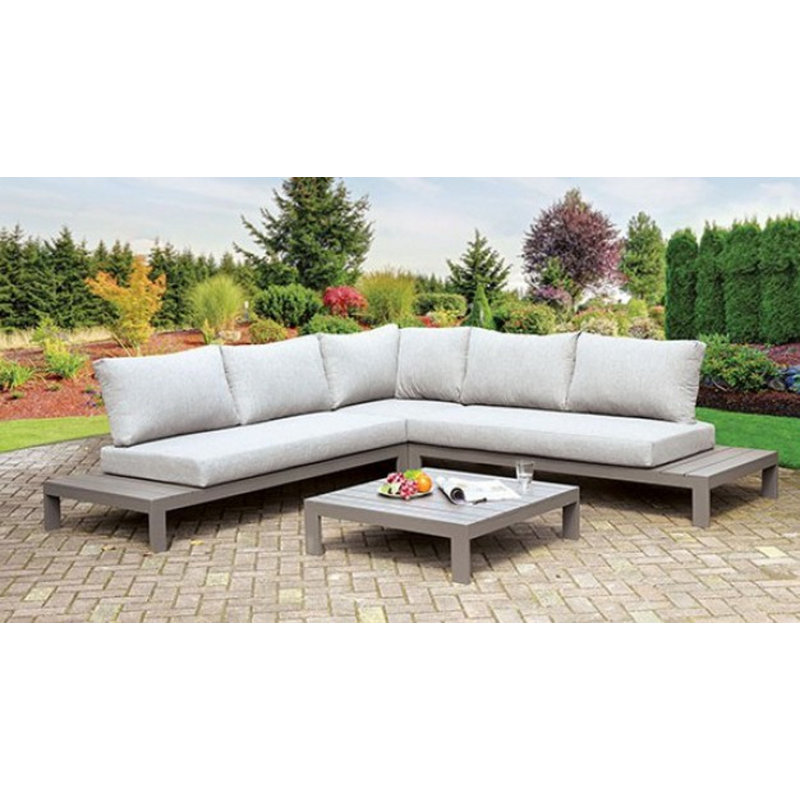 Chaise de patio avec coussins Gammell