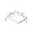 OVE Decors 36" x 36" Square Shower Base Pan, White Acrylic, Hidden Side Drain, Reversible Design