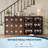 Shoe Cabinet with Flip Drawers, Slim Freestanding Shoe Rack Cabinet, Flower Pattern & Diamond-Shaped Handles-490355461-490355460-497914150
