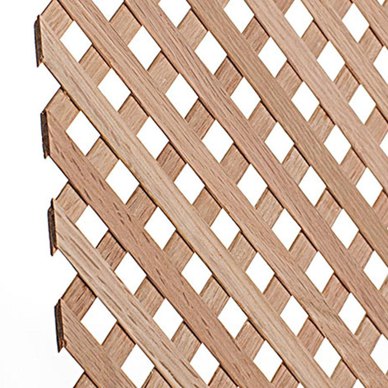 Insertion de panneau mini en treillis massif non fini 23-5 / 8 po x 47-1 / 4 po x 1/8 po, Chêne rouge