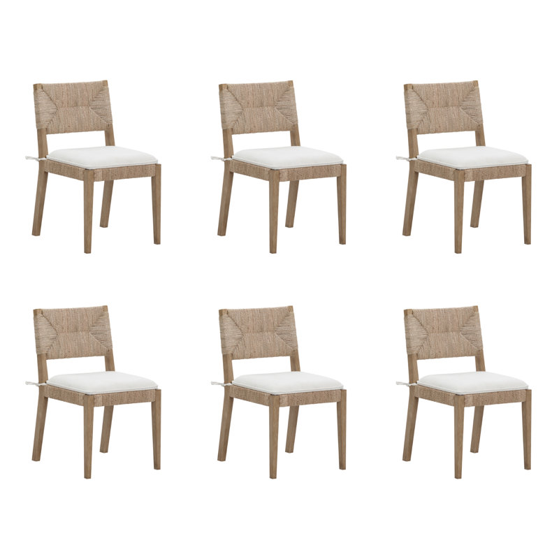 Claudinette Boho Seagrass Dining Chair, 6