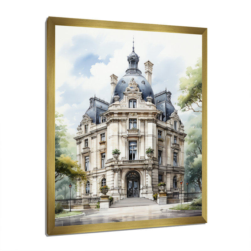 Paris bougie Haussmann Splendor I - Cityscapes Wall Art Living Room, L 30 po x H 40 po, Cadre photo doré