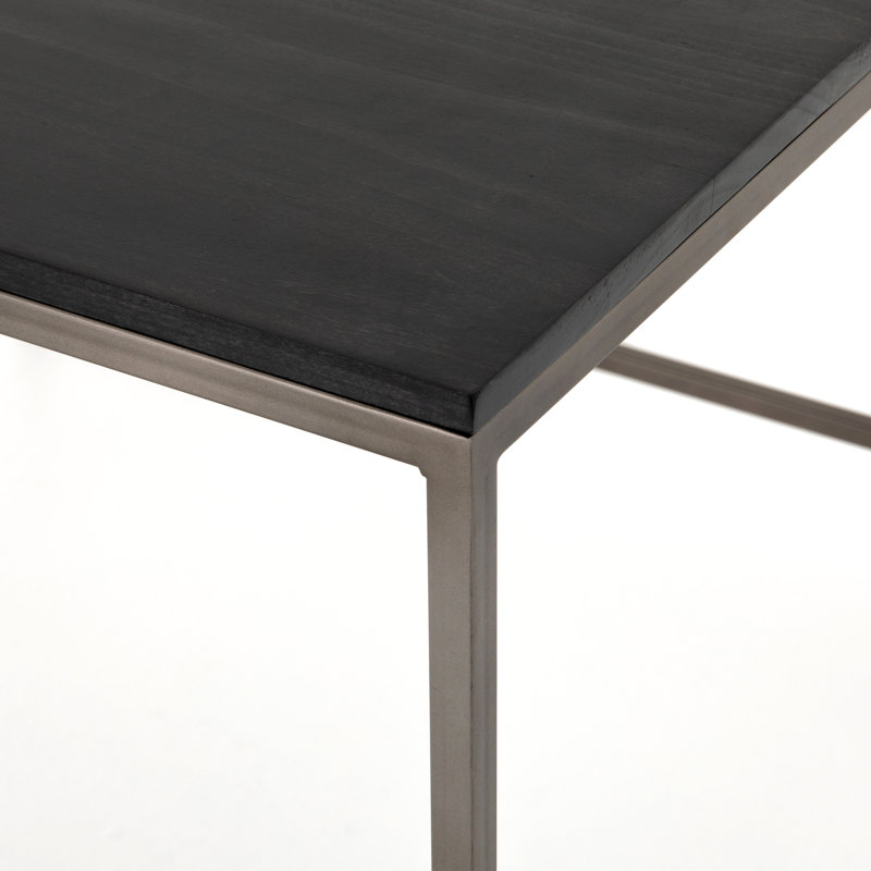 Ehme Solid Wood Writing Desk, Black Wash Poplar