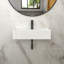 Lavabo de salle de bain mural rectangulaire en céramique blanc 24 po x 16 po avec trou de robinet et trop-plein