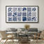 «Abstract Botanical Blue Botanical Elegant Floral», reproduction d'art sur toile-111665102-98041924