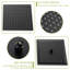 Système de douche carré à fixation au plafond, pomme de douche pluviale de 16 pouces, bec de baignoire en cascade, noir mat, 3 fonctions et facile à installer - soupape d'échaudage, ultra mince avec 360 rotatif