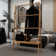 Bamboo Ladder Towel Rack with Storage Shelf