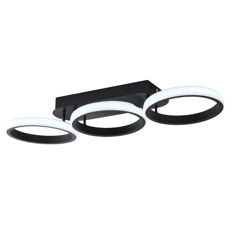 Aluminium LED Semi Flush Mount, Black