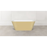 Vetralla Painted 58-3/4" x 29-1/8" Freestanding Soaking Bathtub in Volcanic Limestone™ with Overflow Hole